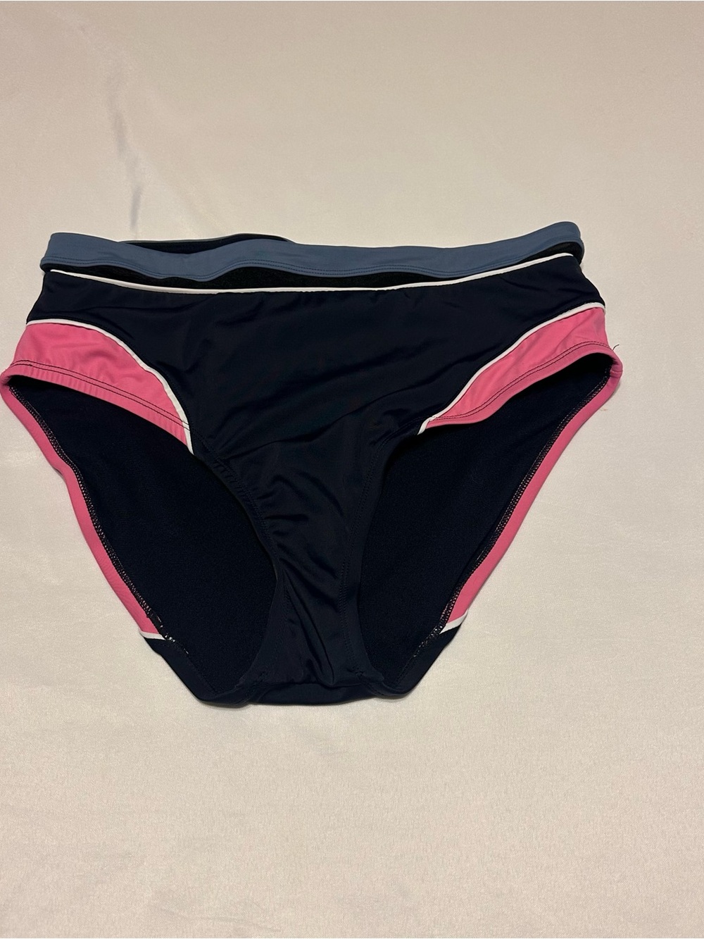 Avia Black and Pink Colorblock Bikini Brief